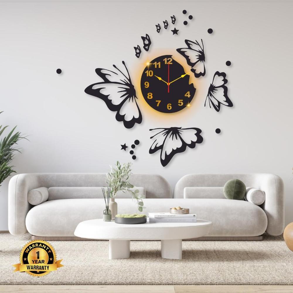 Butterfly Design Wall Clock
