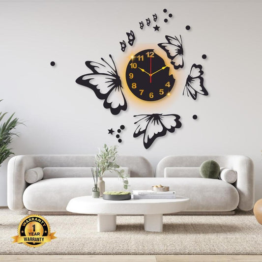 Butterfly Design Wall Clock