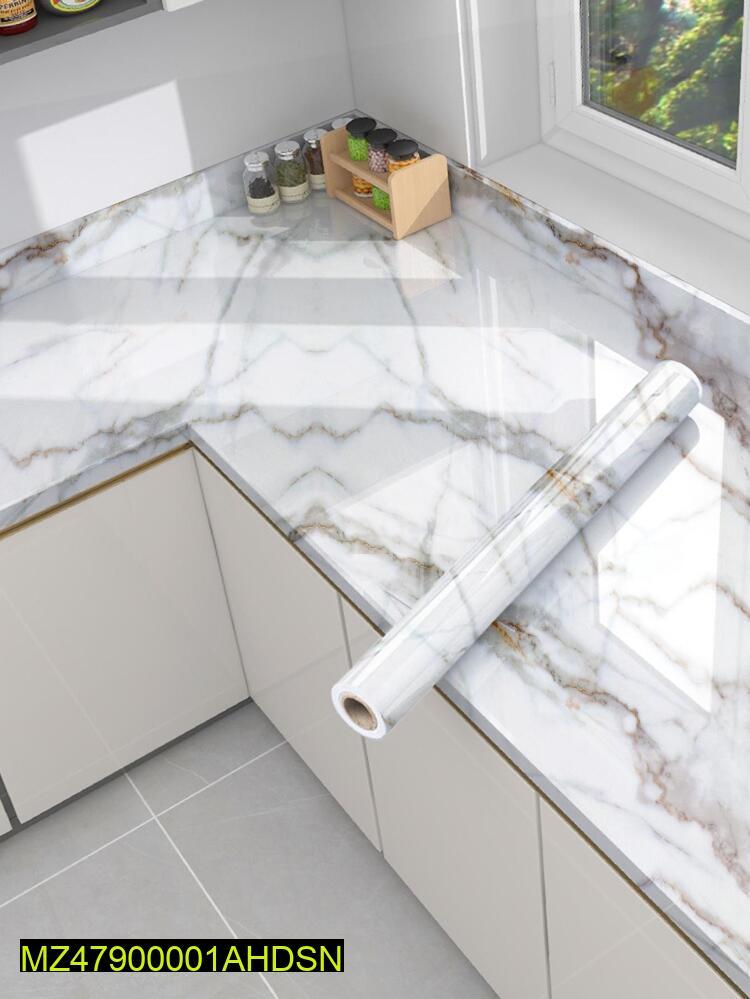 Self Adhesive White Marble Sheet 200 x 60CM